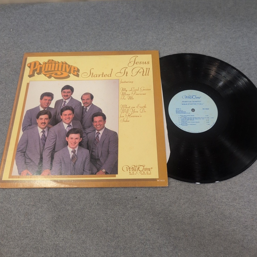 The Primitive Quartet Jesus Started It All Vinyl LP Wind Chime Records WC 5023 - Picture 1 of 2